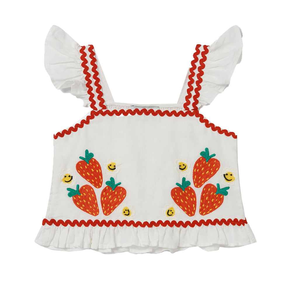 Stella McCartney Ivory Strawberry Top