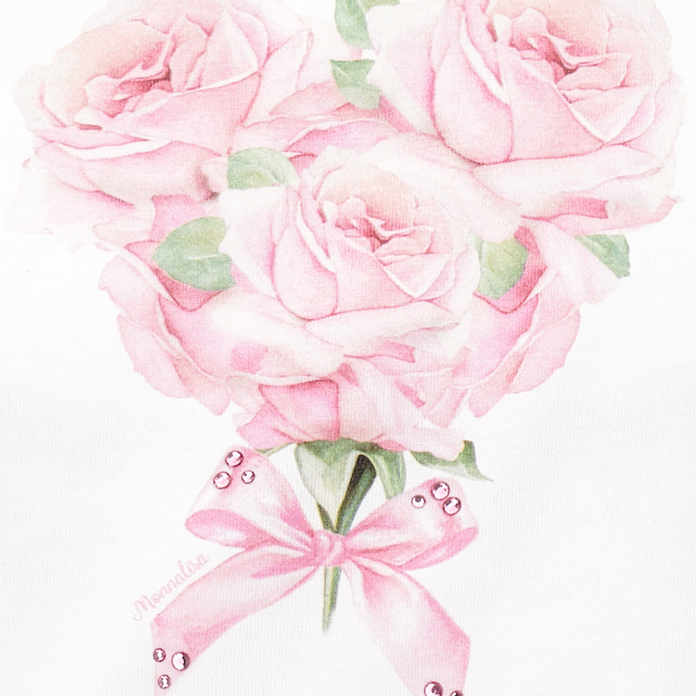 Monnalisa Flower Baby Leggings set
