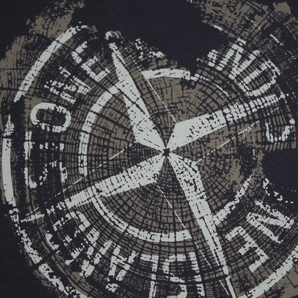 Stone Island Black T-Shirt Logo Detail Front