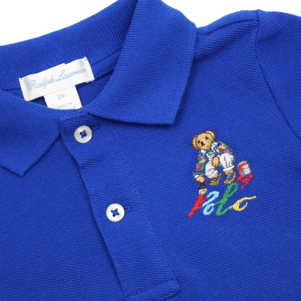 Ralph Lauren Blue Bear Logo Polo Top