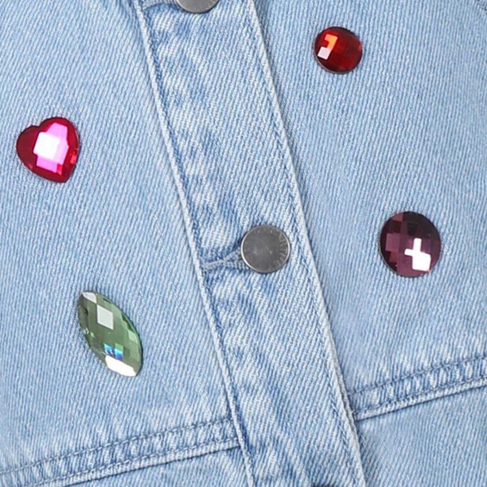 Stella McCartney Light Blue Denim Jewel Dress