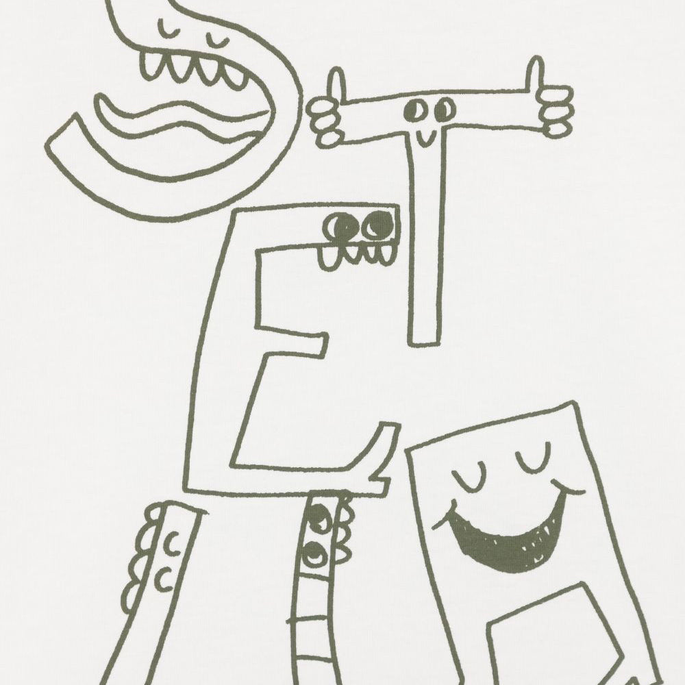 Stella McCartney Ivory T-Shirt Happy Monsters