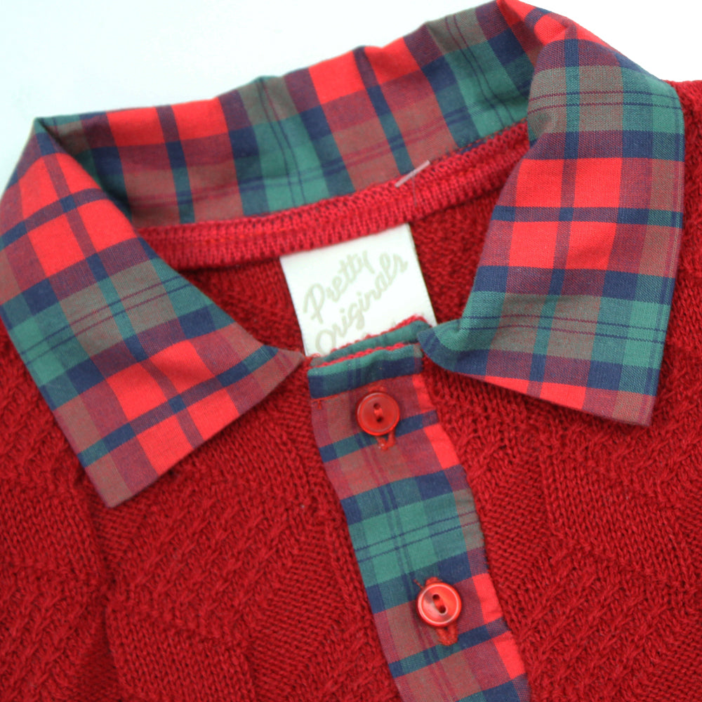 Pretty Originals Red & Navy Check Outfit