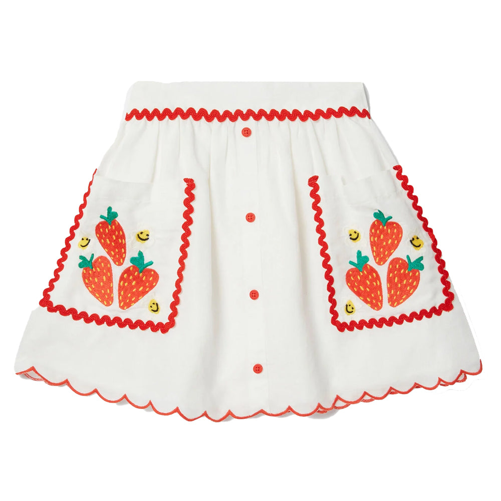 Stella McCartney Ivory Strawberry Skirt