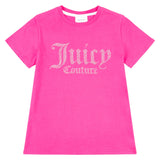 Juicy Couture Ceris Pink Diamante Fitted T-Shirt