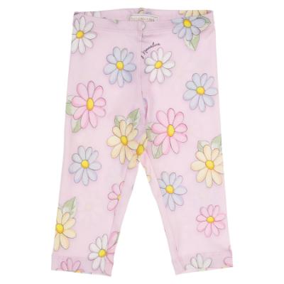 Monnalisa Pink Flower Leggings