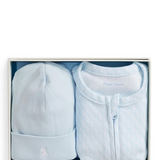 RALPH LAUREN BABY ROMPER AND HAT GIFT SET