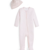RALPH LAUREN PINK ROMPER AND HAT SET