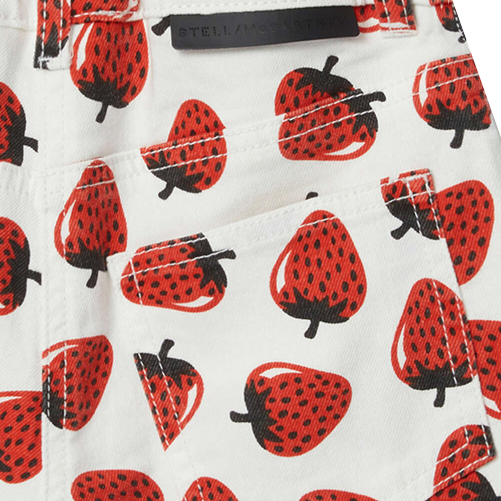 Stella McCartney Strawberry Denim Shorts