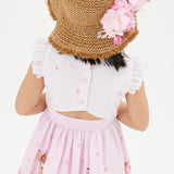 Monnalisa Bambi Flower Pink Dress
