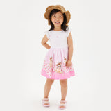 Monnalisa Bambi Flower Pink Dress