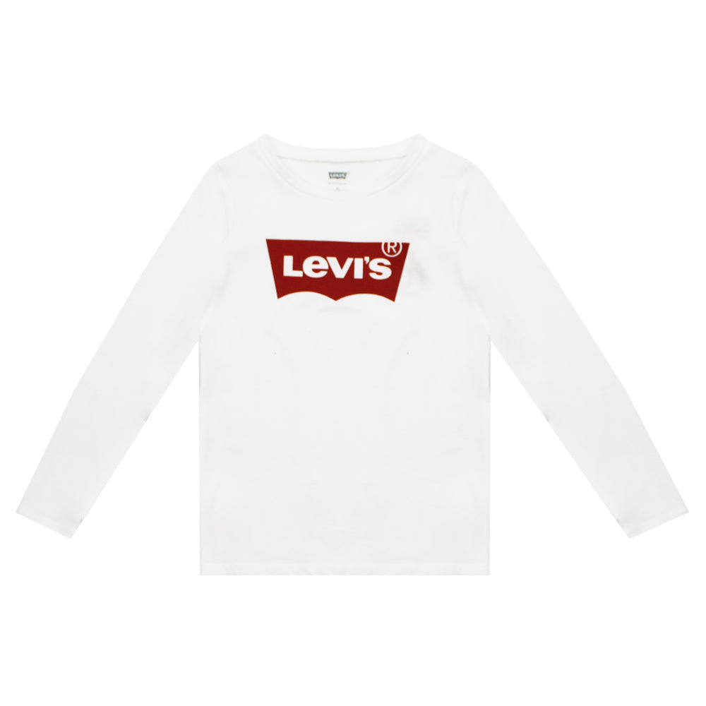 Levis White L/S T-Shirt Logo