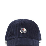 MONCLER NAVY CORDUROY CAP