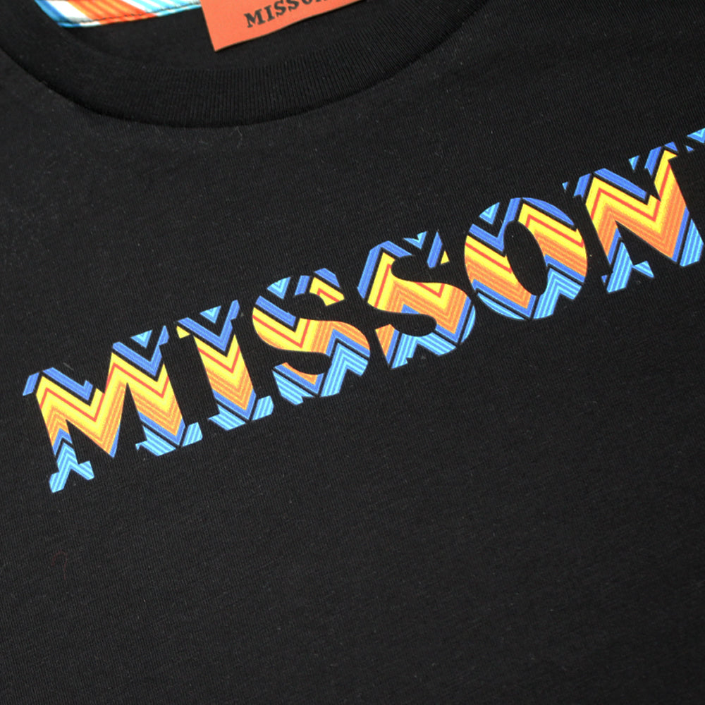 Missoni Black T-Shirt Zig Zag Trim