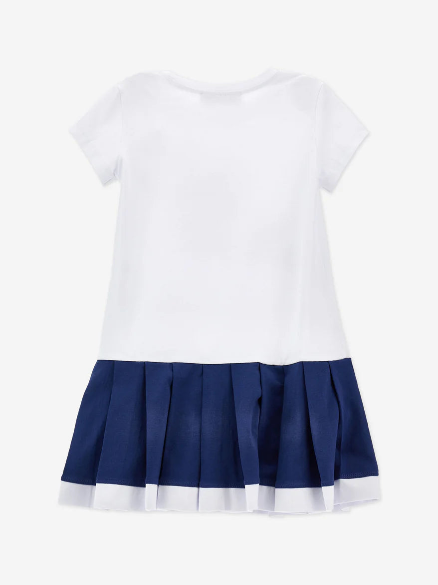 Monnalisa Lola Bunny Navy and White Tennis Dress
