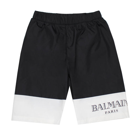 Balmain Black/White Swimshorts