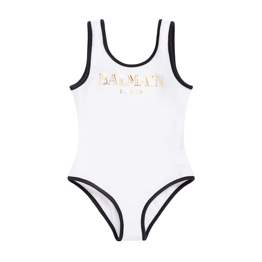 Balmain White/Black Swimsuit