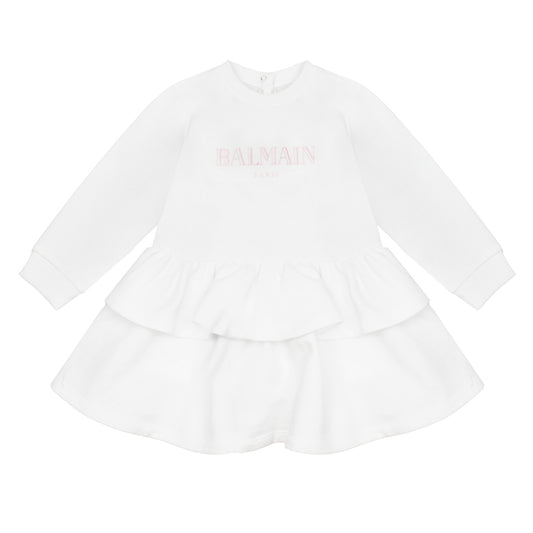 Balmain White/Pink Baby Dress