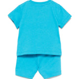 Moschino Baby Blue Logo Teddy Set