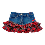 MONNALISA PANELLED DENIM SKIRT