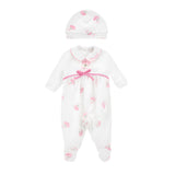 Monnalisa Baby Bow Flower Romper Set