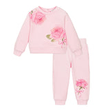 Monnalisa Baby Flower Tracksuit Set