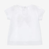 Monnalisa White & Red Bow T-Shirt