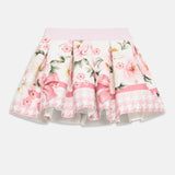 MONNALISA PINK FLORAL SKIRT