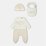 DOLCE & GABBANA ROMPER HAT AND BIB GIFT SET