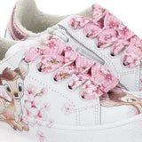 Monnalisa Bambi Pink And White Trainers