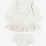 BALMAIN baby girls frill detail dress