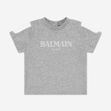 Balmain Baby Grey Logo T-Shirt