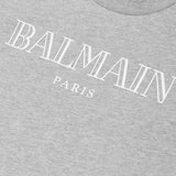 Balmain Grey & White Logo T-Shirt