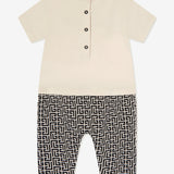 Balmain Beige Baby Romper Set