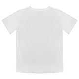 Balmain White T-Shirt Croc Effect Logo