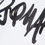 Dsquared2 White & Black Glitter Logo Hoodie