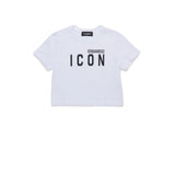 Dsquared2 White Icon Cropped T-shirt
