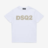 Dsquared2 White & Beige Logo T-Shirt