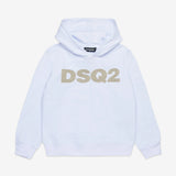 Dsquared2 White & Beige Logo Hoodie