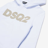 Dsquared2 White & Beige Logo Hoodie