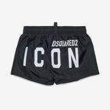 Dsquared2 Black Icon Logo Swim Shorts