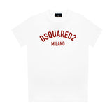 Dsquared2 White T-Shirt with Red Logo