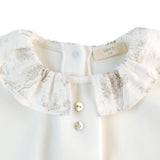 BABY GI WHITE VELOUR COUNTRY BABYGROW