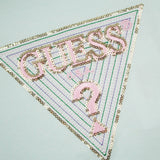 Guess Sequin Logo Mint Green Batwing T-Shirt