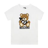 Moschino Toy Teddy Logo Optical White T-Shirt