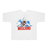 Moschino Surfing Teddy T-Shirt and Shorts Set White/Blue