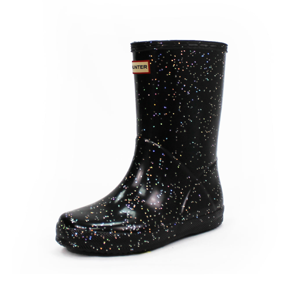 Hunter Black Glitter Weliies