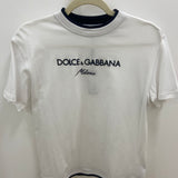 DOLCE & GABBANA WHITE AND NAVY TSHIRT