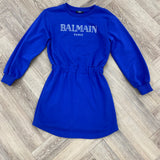 BALMAIN BLUE JUMPER DRESS