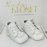 PRETTY ORIGINAL WHITE PATENT PRAM BOOT